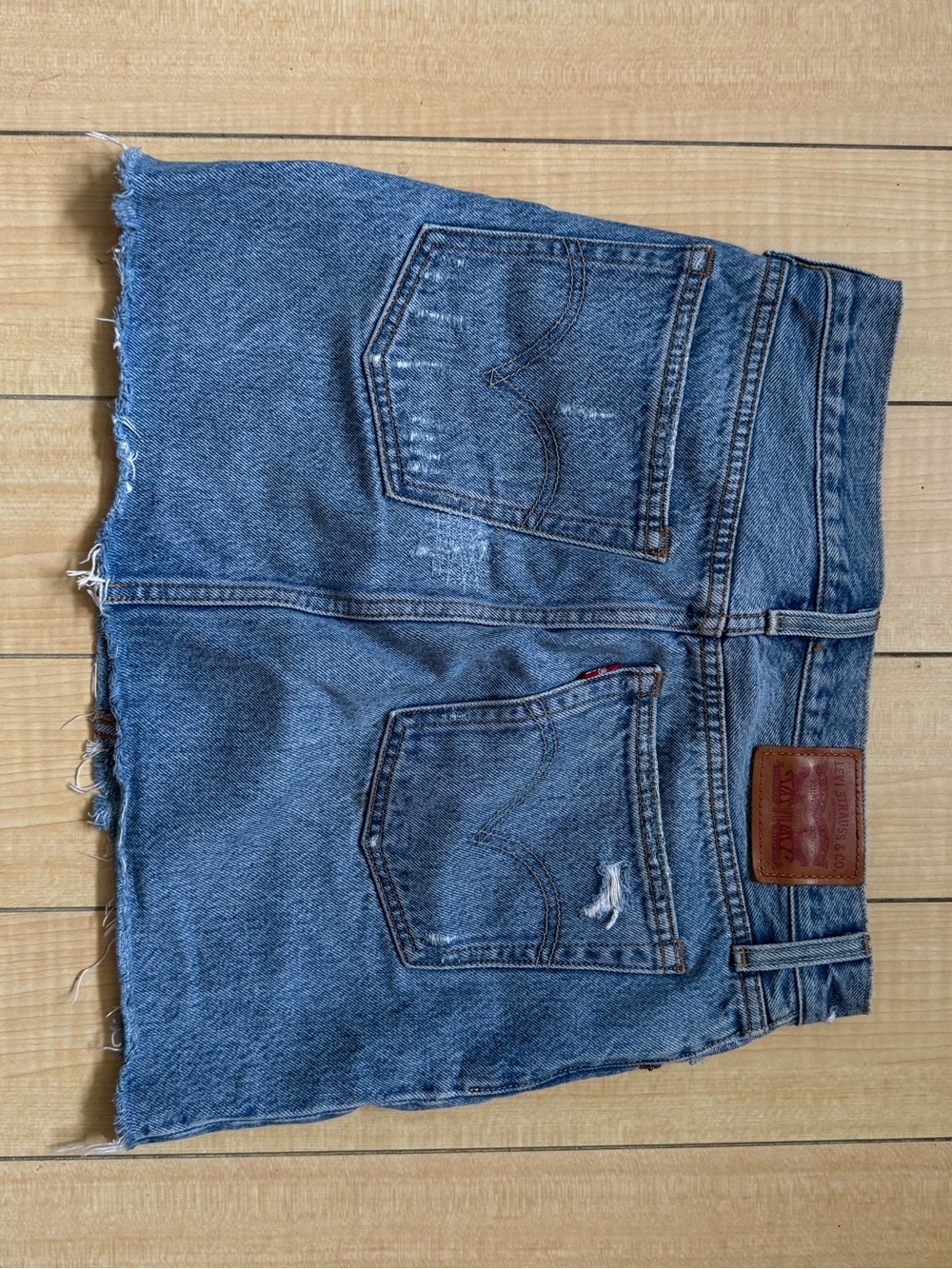 Levi's Blue Cut-Off Womenβs Denim Skirt